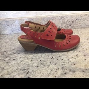 Sanita Red Cutout Sandals